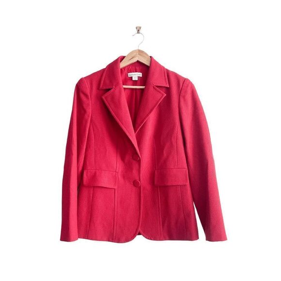 Coldwater Creek Womens Blazer Jacket Career Red Size 4-6 - Picture 1 of 8